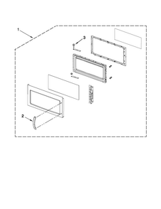 Door Parts Diagram and Parts List for YJMV8208WS0  Jenn-Air Microwave