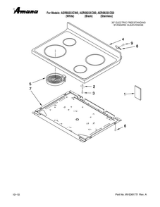 Cooktop Parts Diagram and Parts List for AER5823XCB0  Amana Range