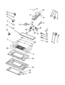 Part Location Diagram of W10574978 Whirlpool HINGE-DOOR