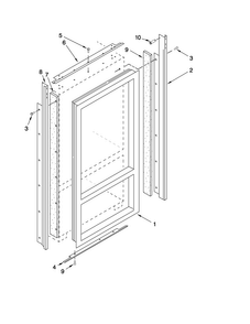 Cabinet And Breaker Trim Parts Diagram and Parts List for JB36NXFXRW00  Jenn-Air Refrigerator