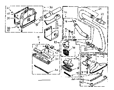 Attachment Parts Diagram and Parts List for 1164052190  Kenmore Central Vacuum