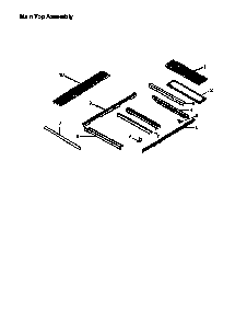 Main Top Assembly Diagram and Parts List for CC13W P1155203S Amana Range