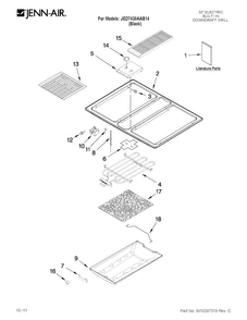 Cooktop Parts Diagram and Parts List for JED7430AAB14  Jenn-Air Cooktop