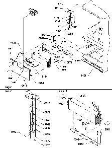 Evaporator & Freezer Control Assembly Diagram and Parts List for BX22S5E-P1196704WE  Amana Refrigerator