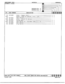 Gas Dryer Exterior Assembly Page 5 Diagram and Parts List for 8835A  Norge Dryer