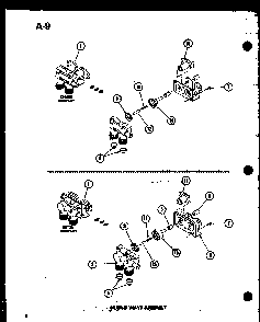 Mixing Valve Assembly Diagram and Parts List for TAA800 P75751-7W Amana Dryer