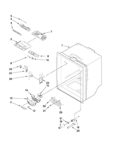 Refrigerator Liner Parts Diagram and Parts List for JFC2290VPR1  Jenn-Air Refrigerator