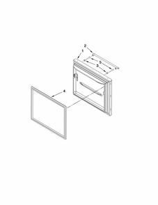 Freezer Door Parts Diagram and Parts List for GB2026LEKS5  Amana Refrigerator