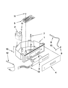 Control Panel Parts Diagram and Parts List for JIM158XXRS2  Jenn-Air Ice Maker