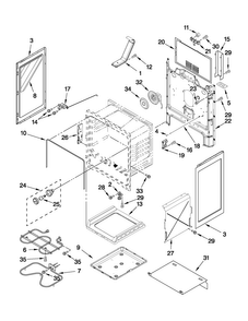 Chassis Parts Diagram and Parts List for AER5845QAF17  Amana Range