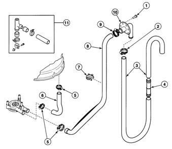 Drain Hose Diagram and Parts List for SWT321QM  Speed Queen Washer