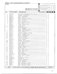 Unit Compartment And Shelves Page 2 Diagram and Parts List for 24824-0A  Admiral Refrigerator