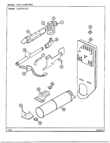 Gas Carrying Diagram and Parts List for 8741A71  Norge Dryer
