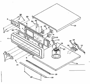 Control Section Diagram and Parts List for 8504268390  Kenmore Range