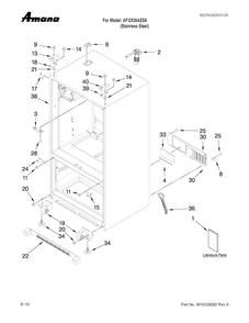 Cabinet Parts Diagram and Parts List for AFI2538AES6  Amana Refrigerator