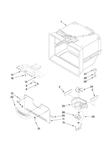 Freezer Liner Parts Diagram and Parts List for ABB192ZWEW1  Amana Refrigerator