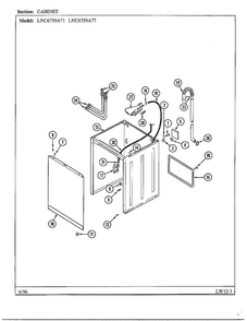 Cabinet Diagram and Parts List for LNC6759A71  Admiral Washer