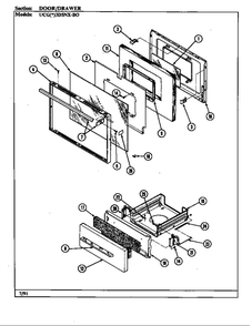 Door/Drawer 2 Diagram and Parts List for UCGW3D5NW-AD  Crosley Range