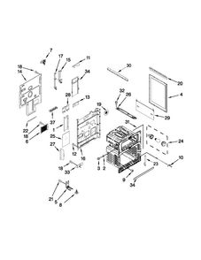Chassis Parts Diagram and Parts List for MET8665XW02  Maytag Range