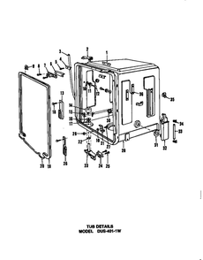 Tub Details 2 Diagram and Parts List for DUS-414-19  Maytag Dishwasher