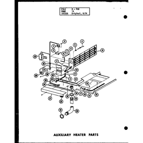 Auxiliary Heater Parts 1 Diagram and Parts List for D54475-1 P54475-1C Amana Air Conditioner