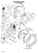 BULKHEAD PARTS Diagram and Parts List for MGD6600TQ0  Maytag Dryer