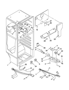 Liner Parts Diagram and Parts List for ATF1822MRB00  Amana Refrigerator