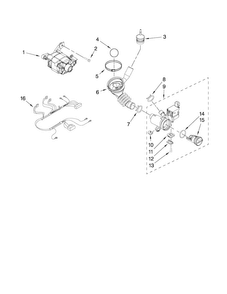 Pump And Motor Parts Diagram and Parts List for MHWZ600WR00  Maytag Washer