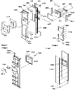 Freezer Door Diagram and Parts List for SRDE27S3W-P1190602WW  Amana Refrigerator