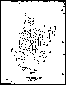 Section 12 Diagram and Parts List for ESRF-16W-C-P60303-23WC  Amana Refrigerator