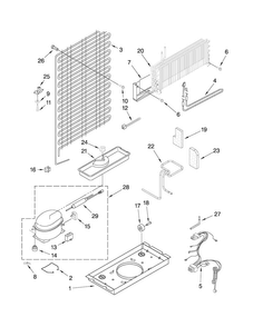 Unit Parts Diagram and Parts List for A8TXNWFXB00  Amana Refrigerator