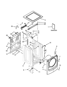 Top And Cabinet Parts Diagram and Parts List for MHW7000AG2  Maytag Washer