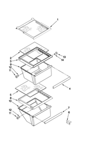 Refrigerator Shelf Parts Diagram and Parts List for MSD2542VES04  Maytag Refrigerator