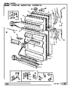 Doors Diagram and Parts List for RB17KA-0A-BG25C  Magic Chef Refrigerator