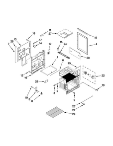Chassis Parts Diagram and Parts List for MGT8655XB01  Maytag Range