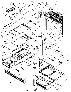 Shelves And Accessories Diagram and Parts List for 85861-P1117302W  Amana Refrigerator