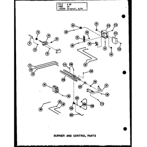 Burner And Control Parts 4 Diagram and Parts List for GH-105E-3 P96324-9F Amana Furnace