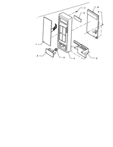 Control Panel Diagram and Parts List for F1331E-P1323104M  Amana Microwave