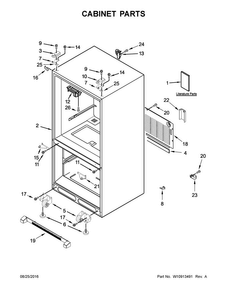 Part Location Diagram of W10787416 Whirlpool Tech sheet