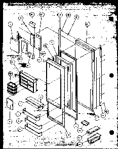 Refrigerator Door Diagram and Parts List for SZDE27MPL-P1124403WL  Amana Refrigerator
