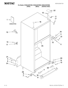 Part Location Diagram of W10326387 Whirlpool GRILLE