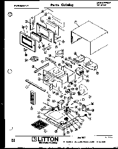Section 1 Diagram and Parts List for 70 4201 Amana Microwave