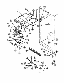 Fresh Food Compartment Diagram and Parts List for RTP1700CAL-DH34A  Maytag Refrigerator