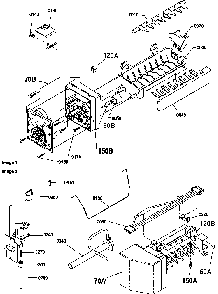 Ice Maker Assembly And Parts Diagram and Parts List for BRF20TLW-P1199201WL  Amana Refrigerator