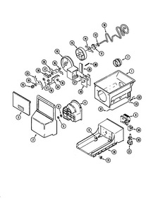 Ice Bin Diagram and Parts List for JCD2289AER  Jenn-Air Refrigerator