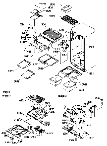 Interior Cabinet And Drain Block Assembly Diagram and Parts List for THI21TL-P1302602WL  Amana Refrigerator