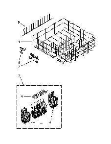 Lower Rack Parts Diagram and Parts List for 66514752N510  Kenmore Dishwasher