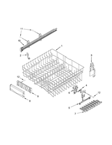 Upper Rack And Track Parts Diagram and Parts List for MDB6949SDE0  Maytag Dishwasher