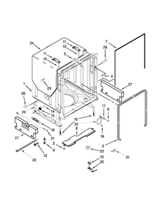 Tub And Frame Parts Diagram and Parts List for JDB8700AWS2  Jenn-Air Dishwasher