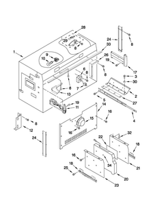 Freezer Liner Parts Diagram and Parts List for JF42NXFXDW01  Jenn-Air Refrigerator